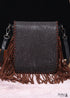 Boho Leather Carved Shoulder Bag